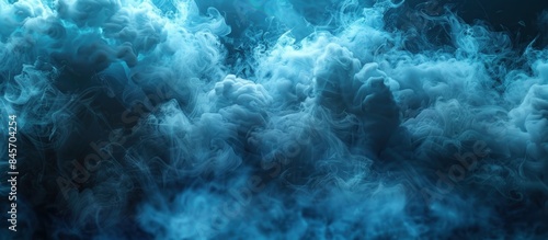 Abstract Blue Smoke Swirls
