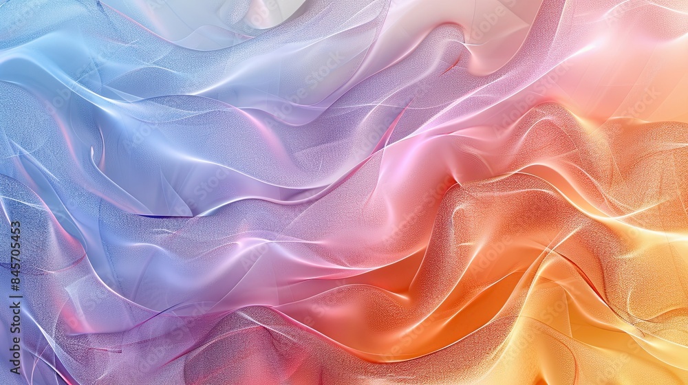 Fototapeta premium Iridescent background with minimalistic line art