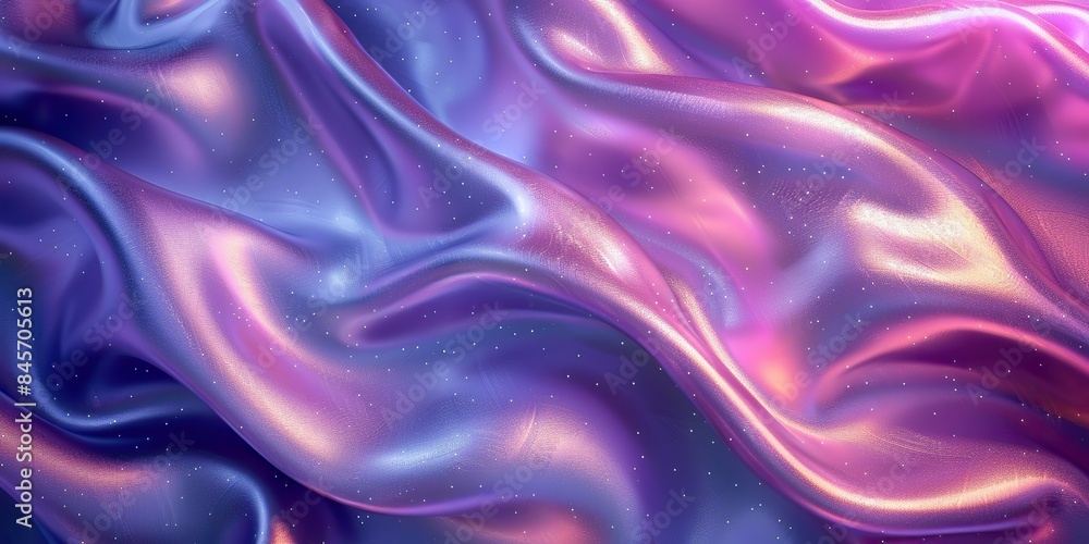 Obraz premium fashion smooth elegant flying holographic glossy cloth abstract d art background
