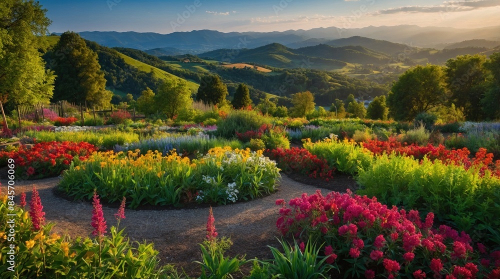 Obraz premium Summer garden where you can fall in love