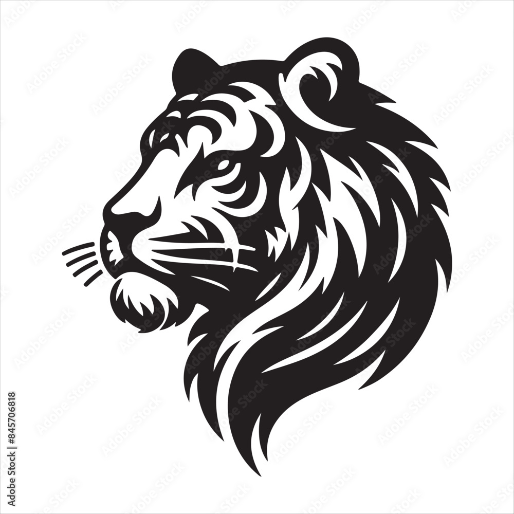 custom made wallpaper toronto digitalA tiger face vector art illustration