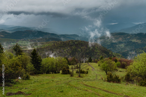 Obraz na płótnie Mountain landscape in Golija Biosphere Reserve in Serbia w salonie