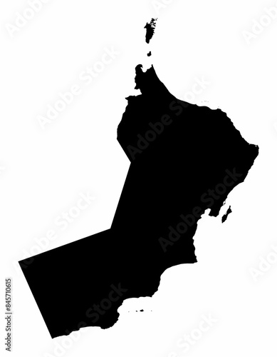 Oman silhouette map