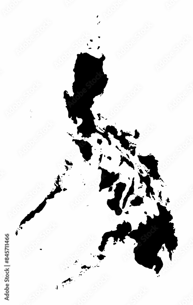 Philippines map silhouette