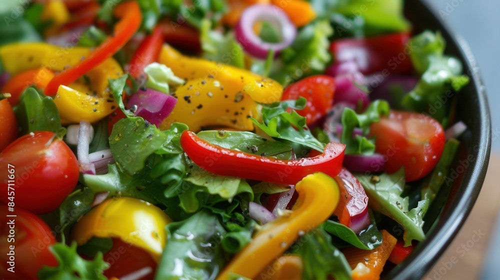 Fresh salad with a variety of colorful vegetables Fresh salad with a variety of colorful vegetables