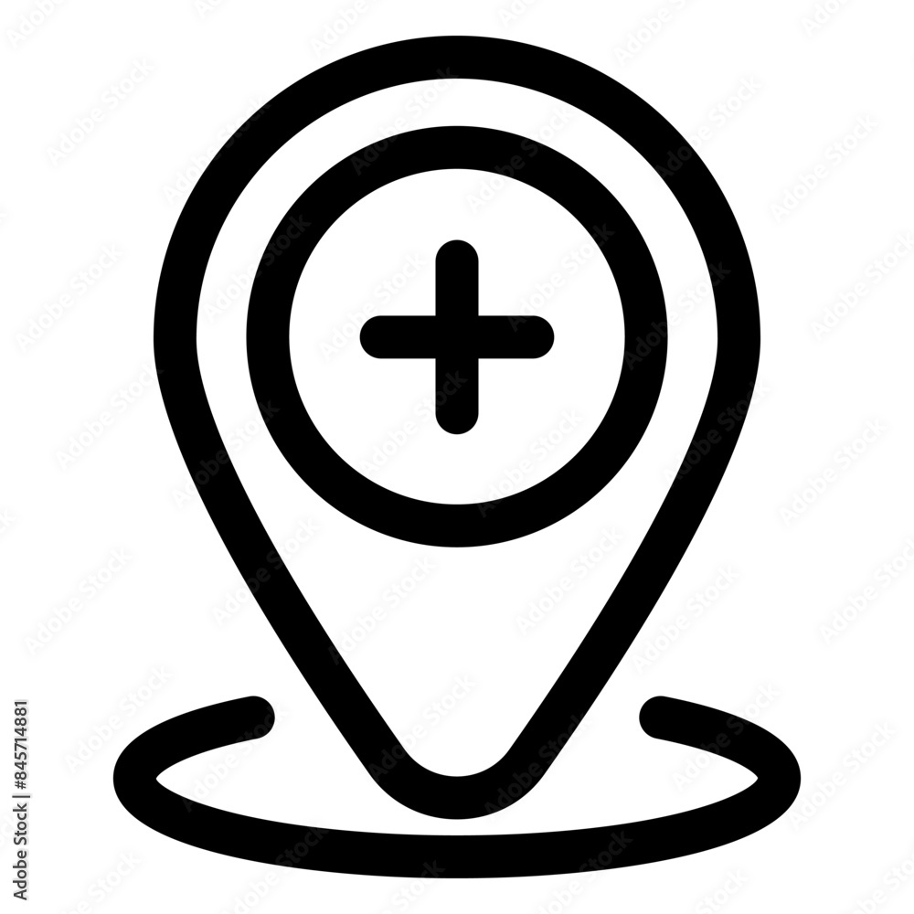 Obraz premium hospital line icon vector illustration isolated on white background