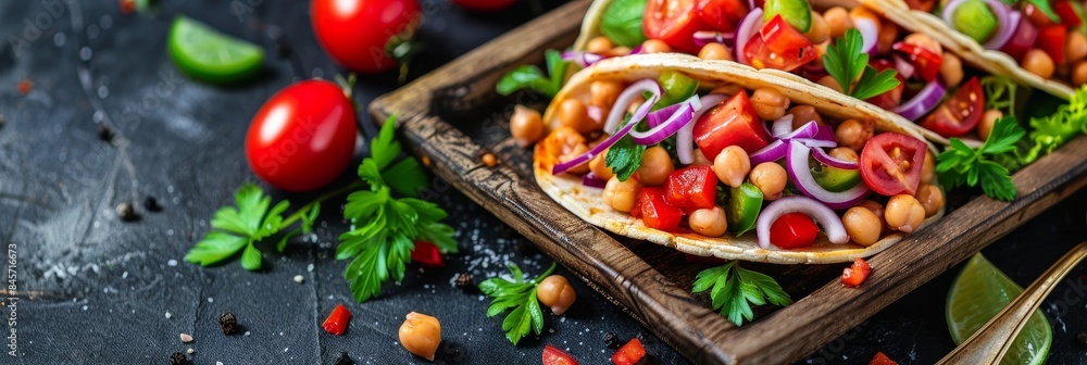 Close up of authentic mexican tacos, traditional street food delicacy in detailed macro view Close up of authentic mexican tacos, traditional street food delicacy in detailed macro view