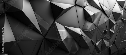 Abstract Black Polygonal Pattern