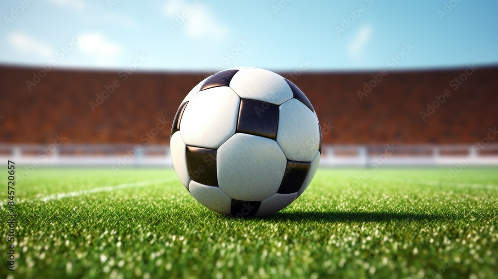 Fototapeta premium close-up soccer ball crossing the goal line
