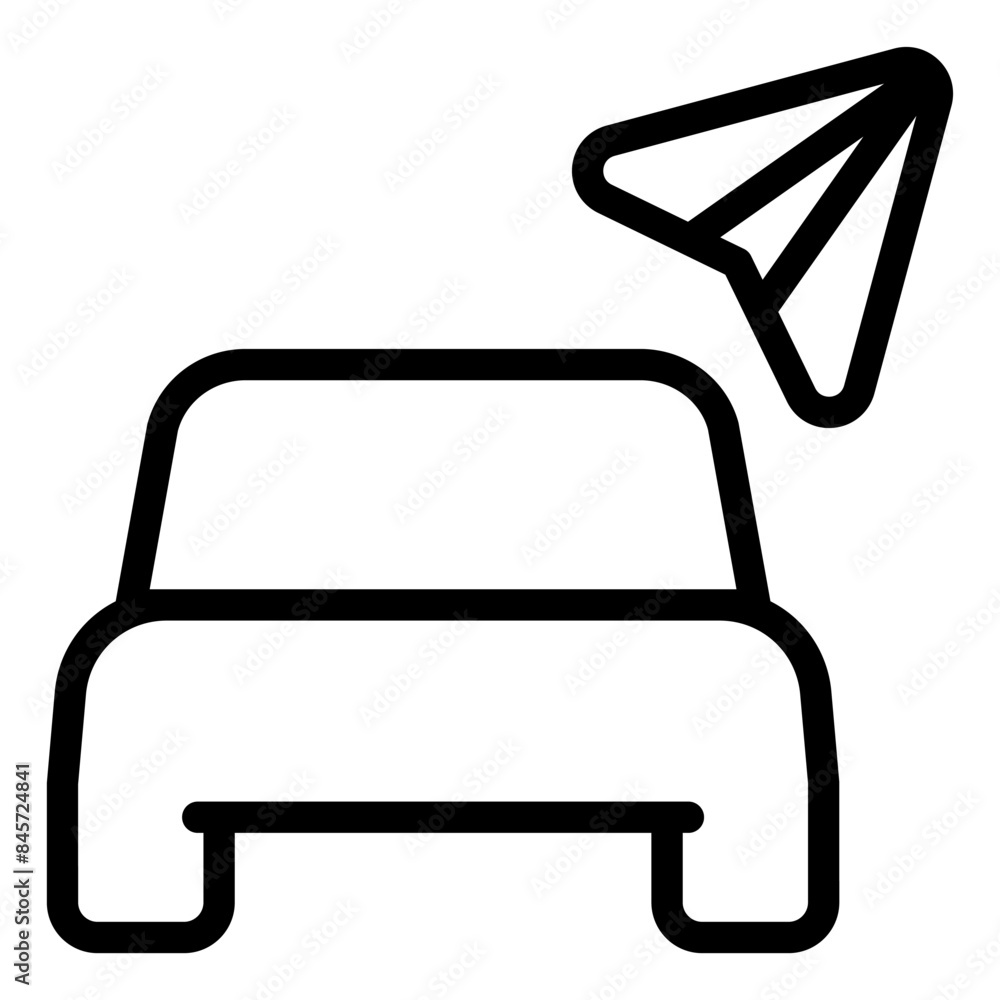 car navigation line icon vector illustration isolated on white background car navigation line icon vector illustration isolated on white background