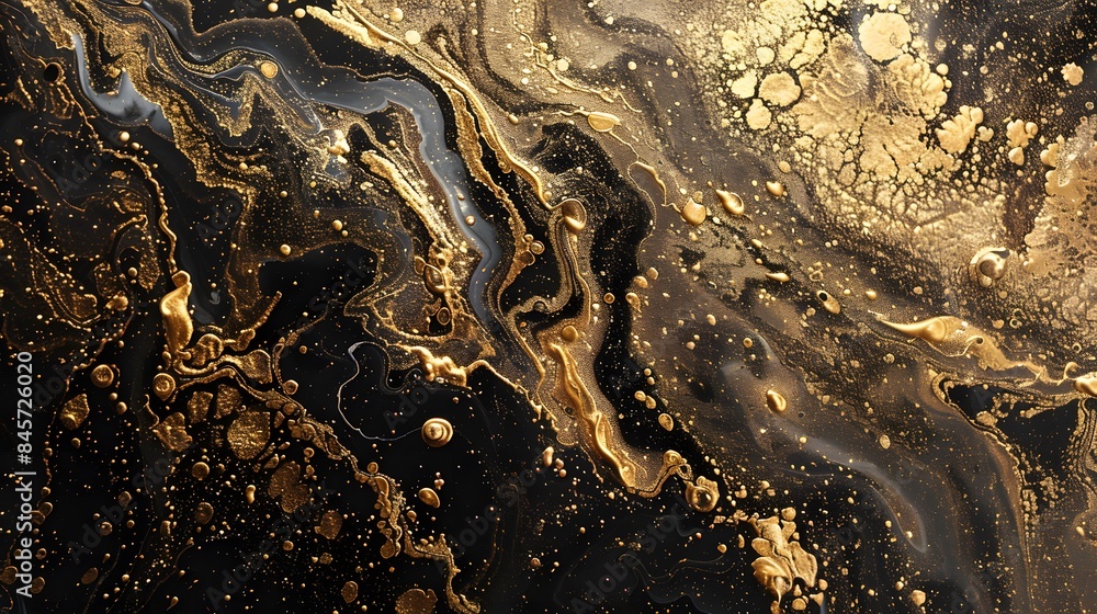 Black and golden marble texture Black and golden marble texture