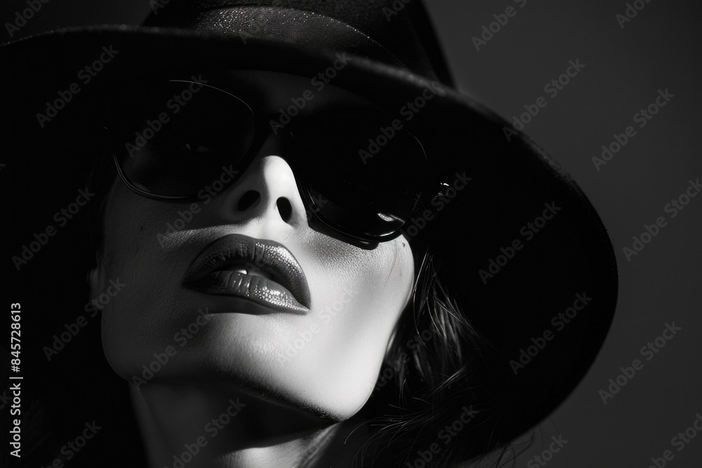 A person wearing a hat and sunglasses, possibly on vacation or outdoors A person wearing a hat and sunglasses, possibly on vacation or outdoors