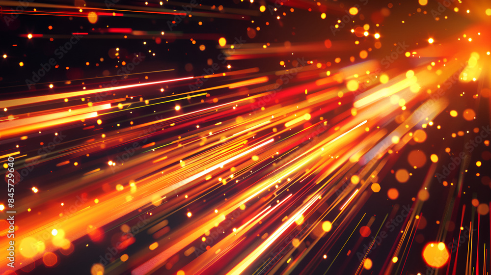 Fototapeta premium Background of light lines with a sense of speed, Ai