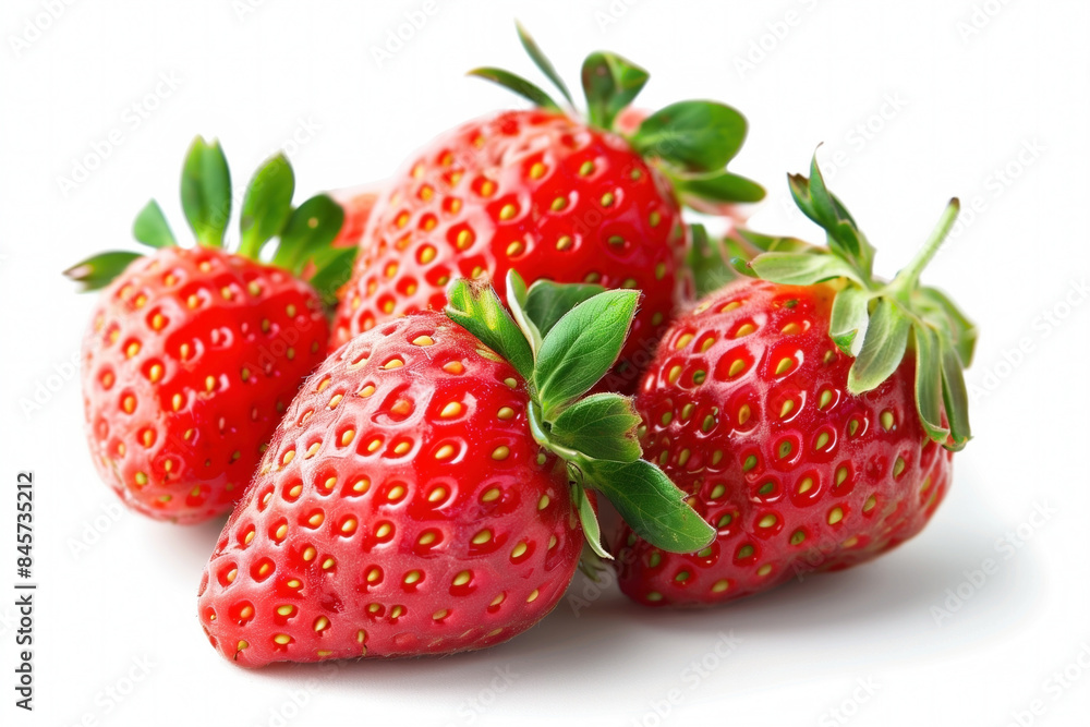 Fresh ripe strawberry fruits on a white background Fresh ripe strawberry fruits on a white background