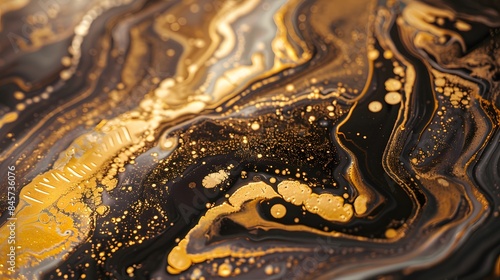 Black and golden marble texture