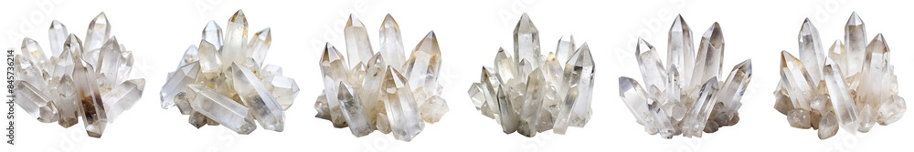 Clear quartz crystals on transparent background PNG file
Clear quartz crystals on transparent background PNG file