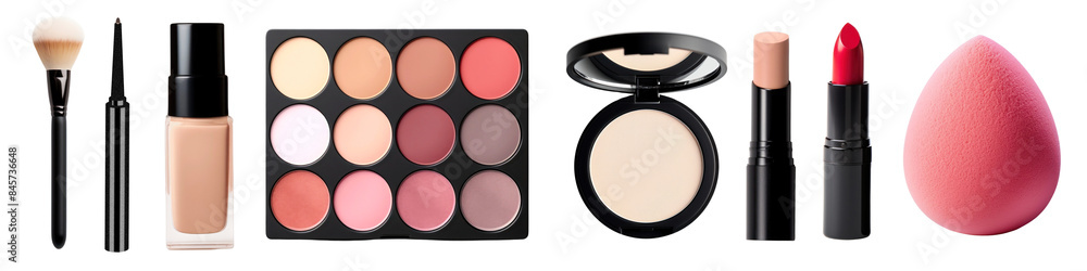 Cosmetic collection png cut out element set Cosmetic collection png cut out element set