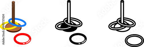 Ring toss game icon , vector illustration
