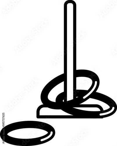 Ring toss game icon , vector illustration