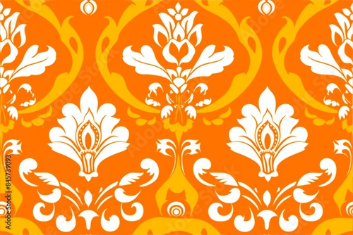 Floral damask wallpaper texture