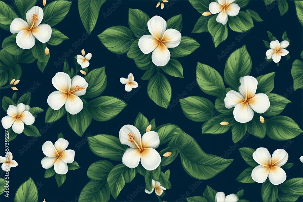 White Floral Pattern: An Abstract background White Floral Pattern: An Abstract background