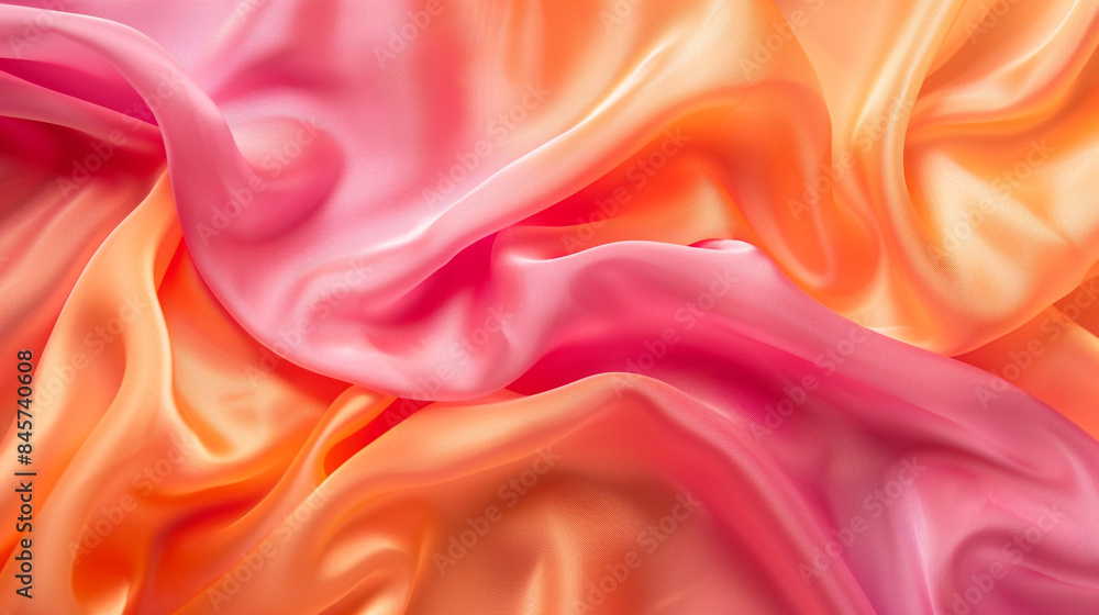 Obraz premium Orange and Tan silk background