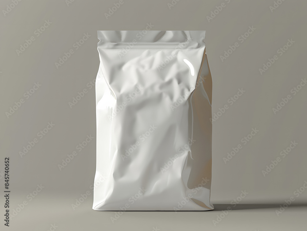 Blank white food bag mockup Blank white food bag mockup