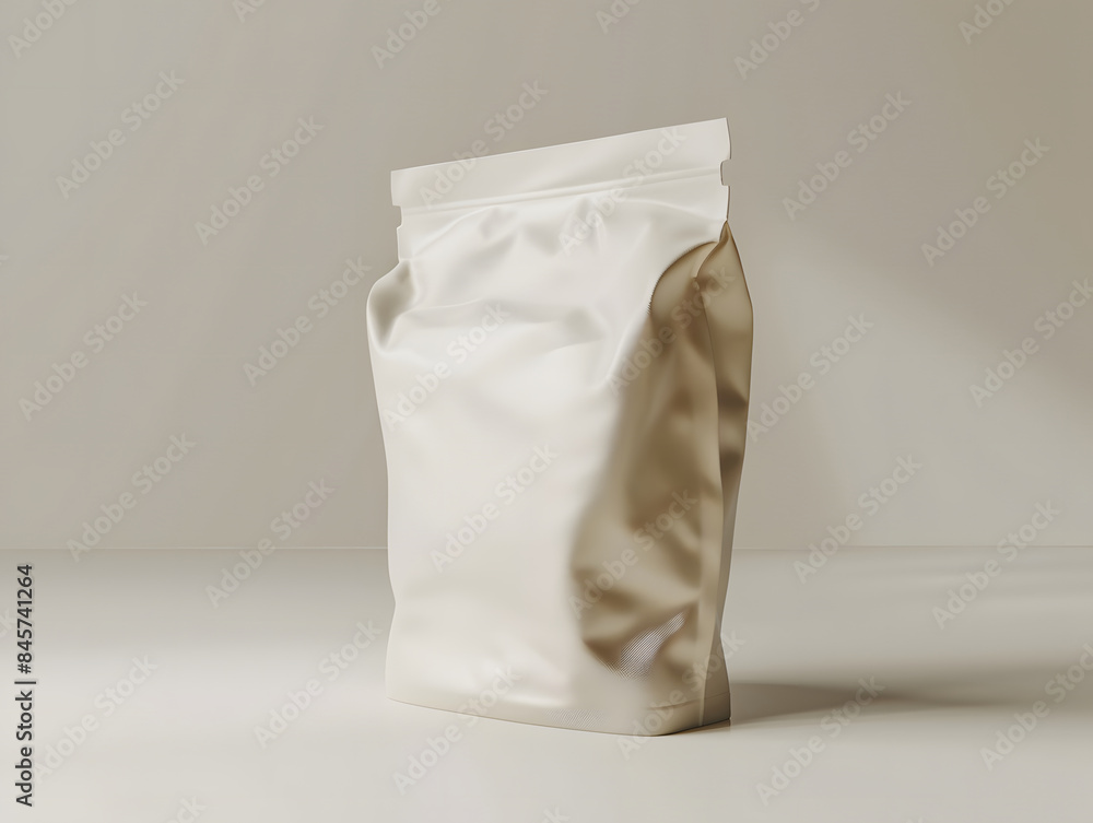 Blank white food bag mockup