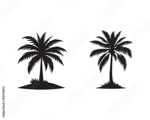 Wallpaper Mural coconut tree Silhouette Illustration Vector Graphic Design Art Shadow Shape design Torontodigital.ca