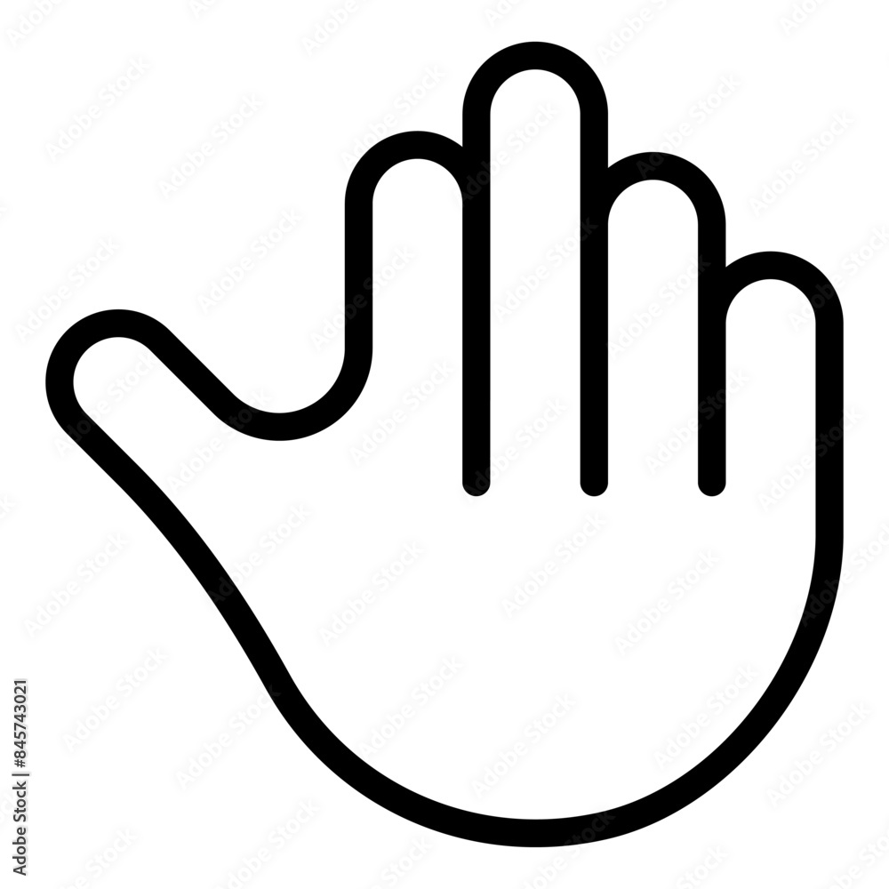 hand line icon vector illustration isolated on white background hand line icon vector illustration isolated on white background