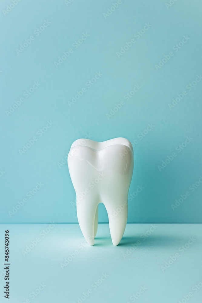 Pastel blue postcard with a white fake tooth, concept of dentistry, dental care and international dentist day celebration with copyspace for text
Pastel blue postcard with a white fake tooth, concept of dentistry, dental care and international dentist day celebration with copyspace for text