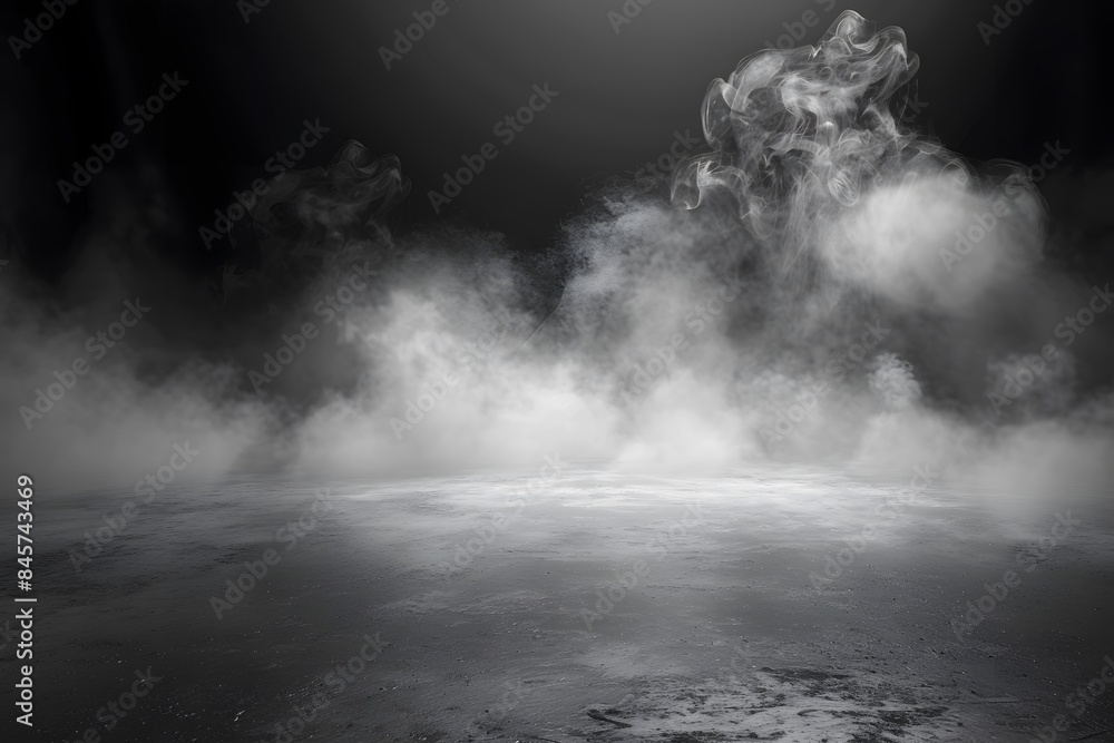 Fototapeta premium A dark sky with a dark has background with a cloud of smoke 