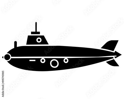 Submarine silhouette vector illustration  © Sumondesigner_42