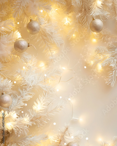 Christmas lights ornamenal background design photo