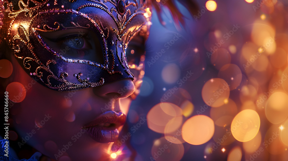 Beautiful woman in a masquerade mask Beautiful woman in a masquerade mask
