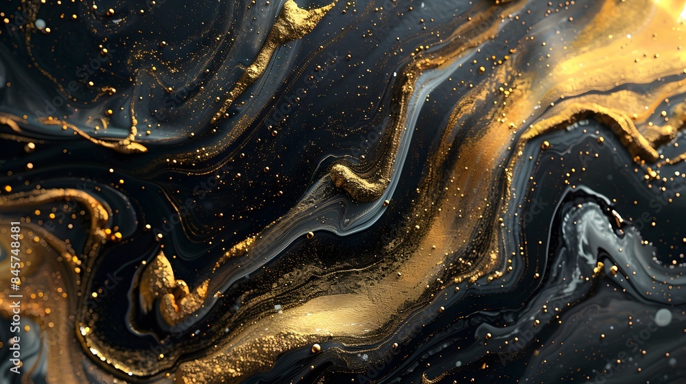 Black and golden marble texture Black and golden marble texture