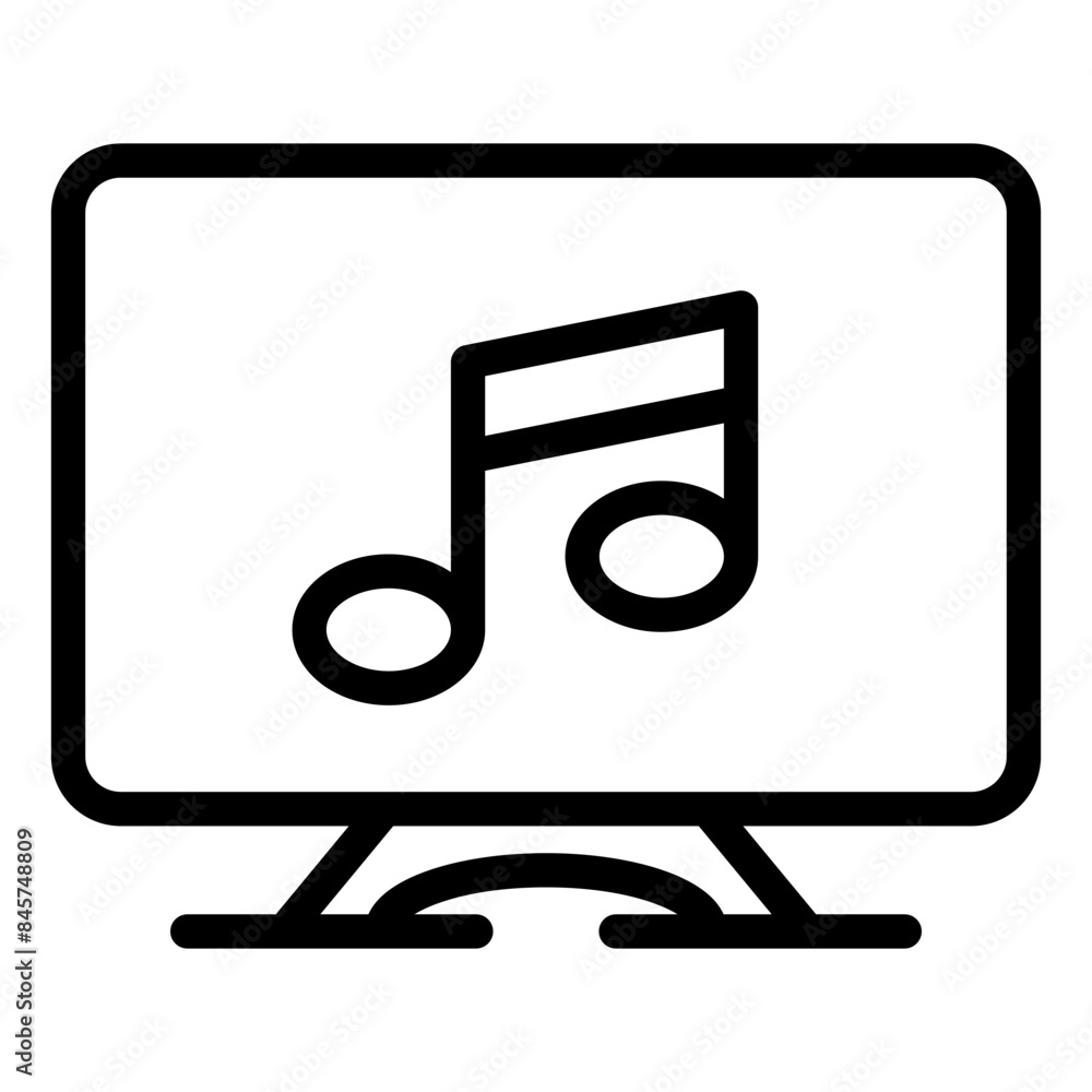 tv line icon vector illustration isolated on white background tv line icon vector illustration isolated on white background