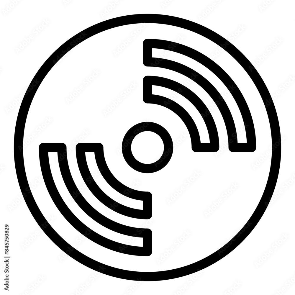 disc line icon vector illustration isolated on white background disc line icon vector illustration isolated on white background