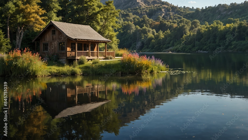 Obraz premium Green View lake