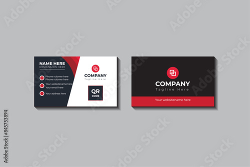 Modern and simple Business Card Template For company Corporate Style, Creative And Simple business card design