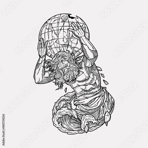 Atlas greek mythology holding the earth on their shoulders