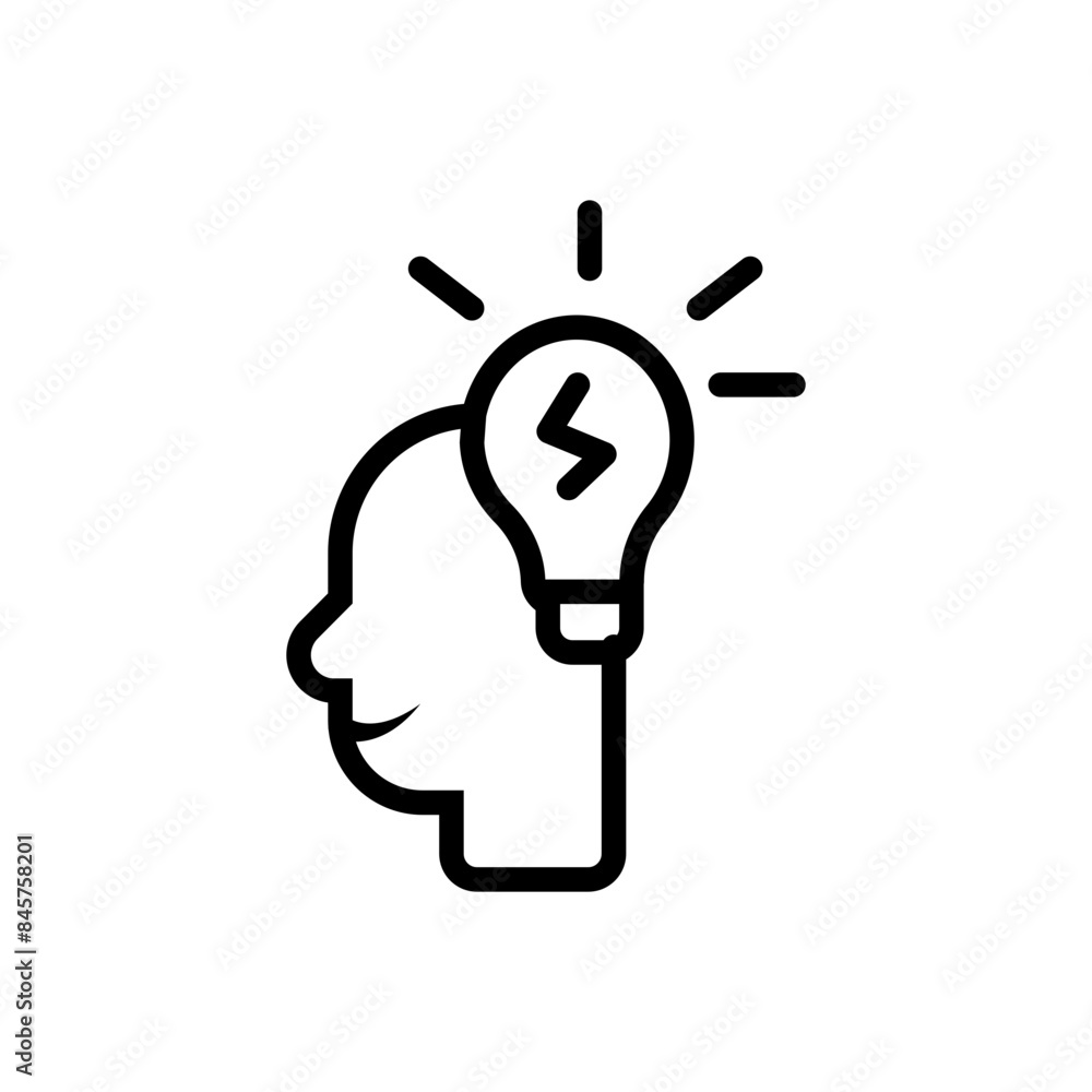 Idea Generation Icon Ideal for Creativity and Innovation Themes Idea Generation Icon Ideal for Creativity and Innovation Themes