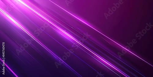 Futuristic abstract background of glowing purple neon lines