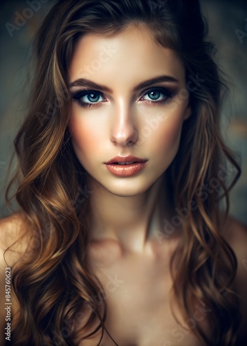 Wallpaper Mural Portrait of hot young seductive woman Torontodigital.ca