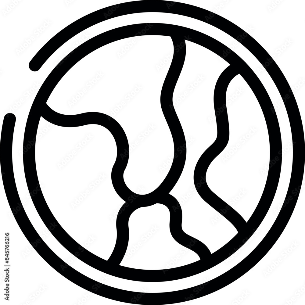 Simple line art icon logo of the planet earth, perfect for projects related to geography, travel, or globalization Simple line art icon logo of the planet earth, perfect for projects related to geography, travel, or globalization