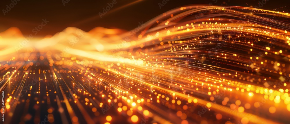 Dynamic orange lines racing across space, representing lightning-fast data transfer and seamless connectivity Dynamic orange lines racing across space, representing lightning-fast data transfer and seamless connectivity