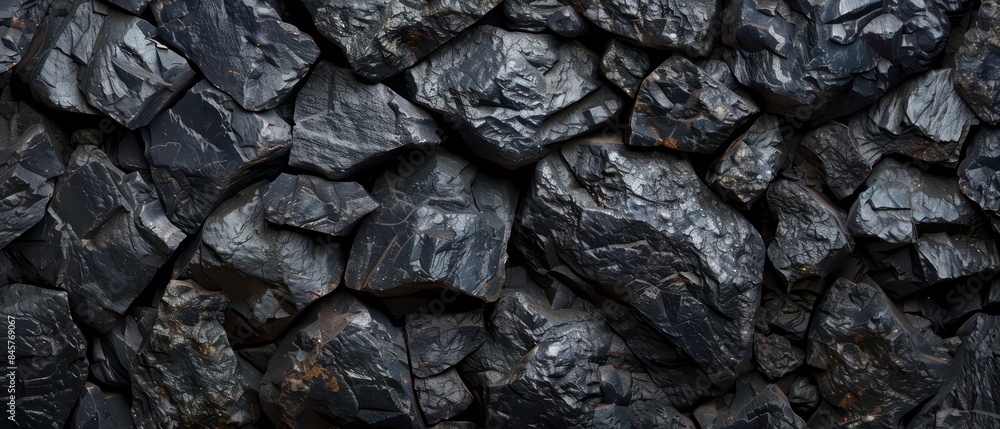 Deep black rock texture features intricate patterns, resembling veins of obsidian in darkness Deep black rock texture features intricate patterns, resembling veins of obsidian in darkness