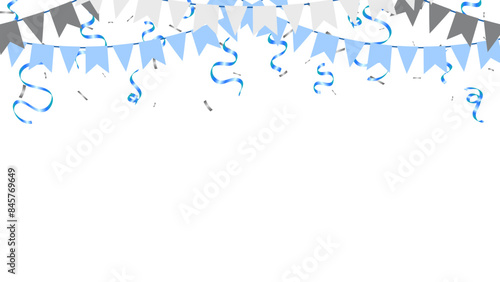 Banner party festive bunting flag with happy fathers day