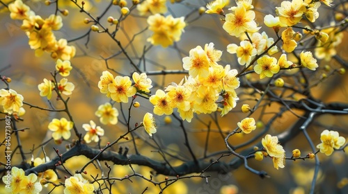 Vivid and stunning yellow kenikir blossoms © AkuAku