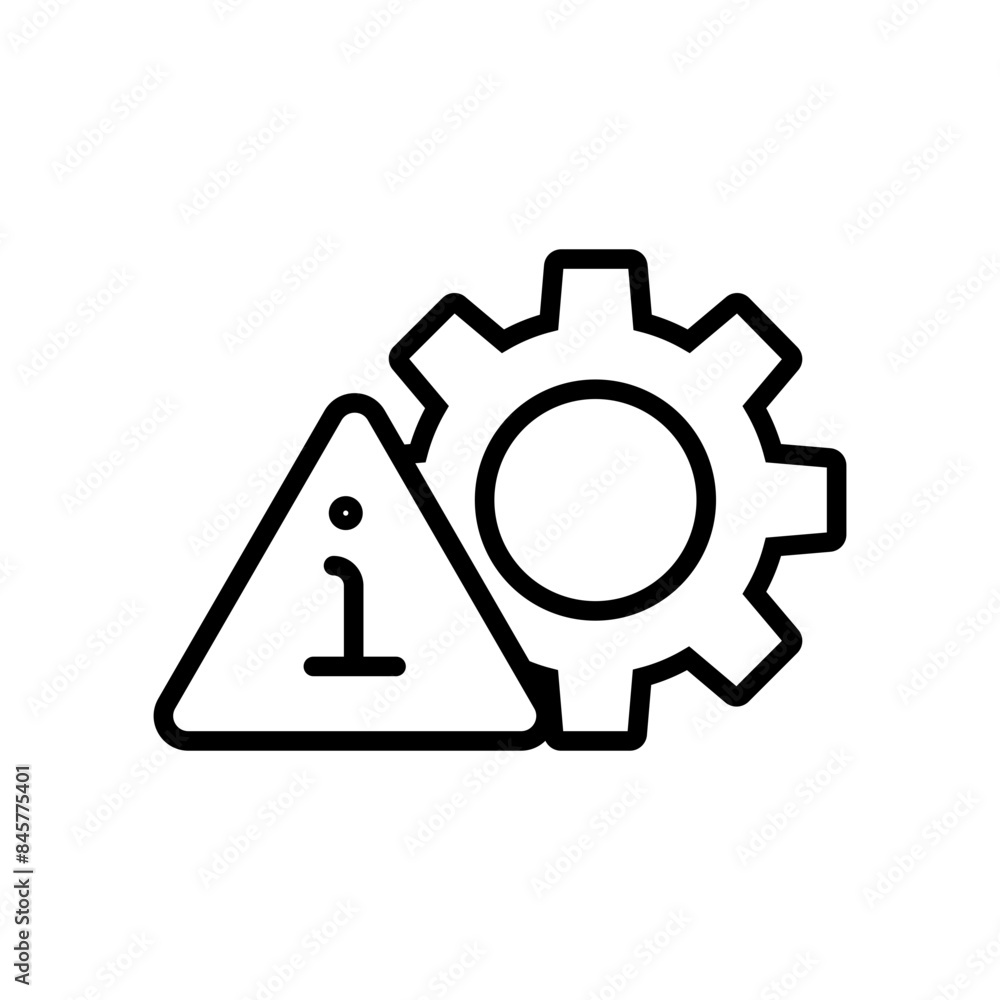 Technical Warning Icon Ideal for Safety and Engineering Alerts Technical Warning Icon Ideal for Safety and Engineering Alerts